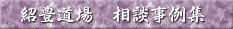 紹豊道場相談事例集